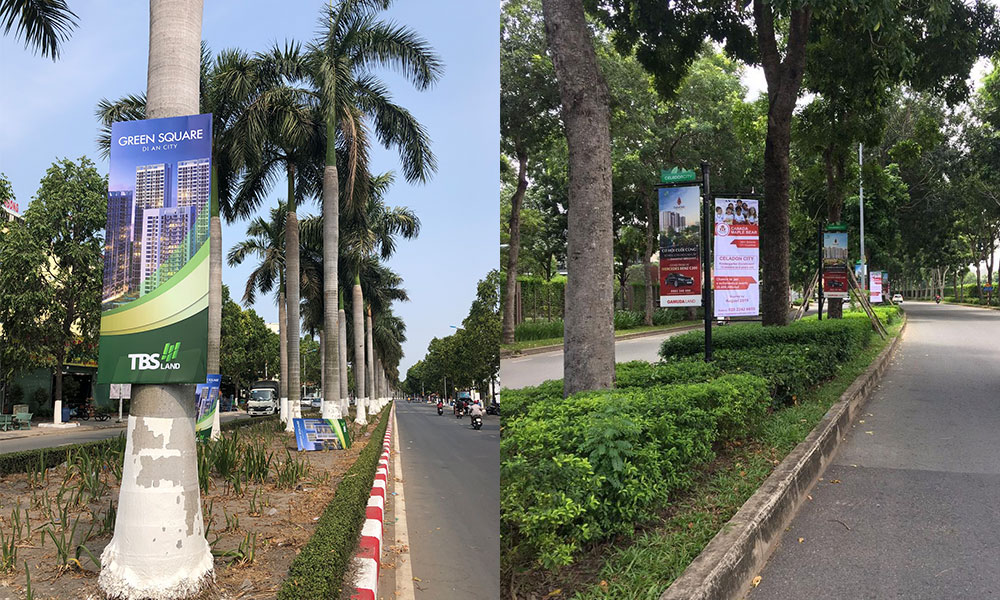 Treo băng rôn quảng cáo