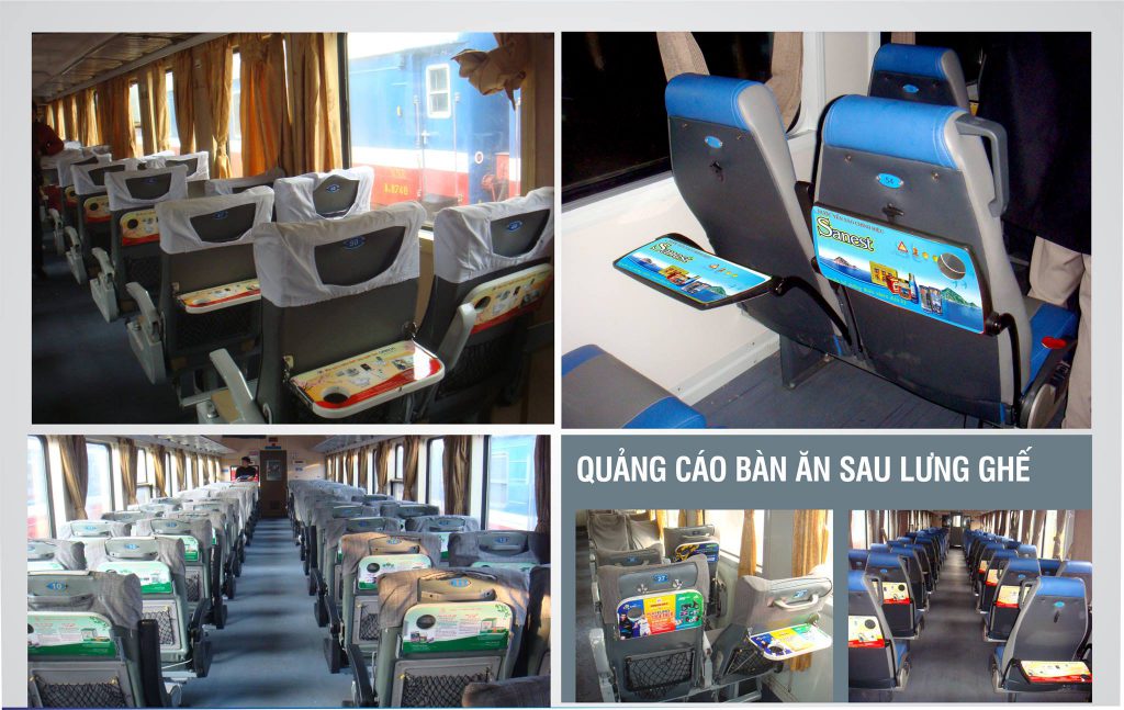 Các hình thức quảng cáo trên tàu hỏa