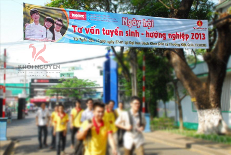 Treo băng rôn quảng cáo Treo băng rôn quảng cáo