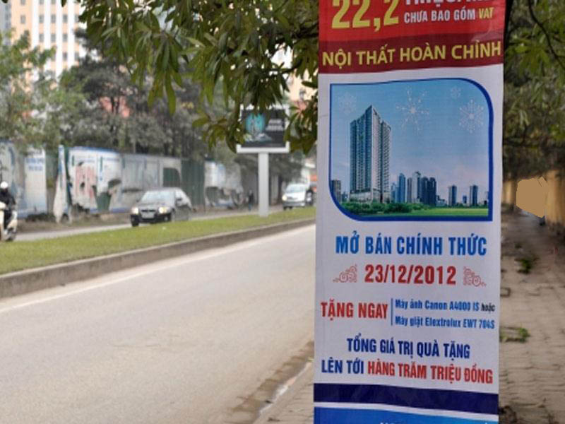 Treo phướn quảng cáo Treo phướn quảng cáo