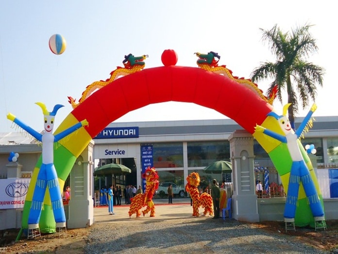 Cổng hơi khai trương
